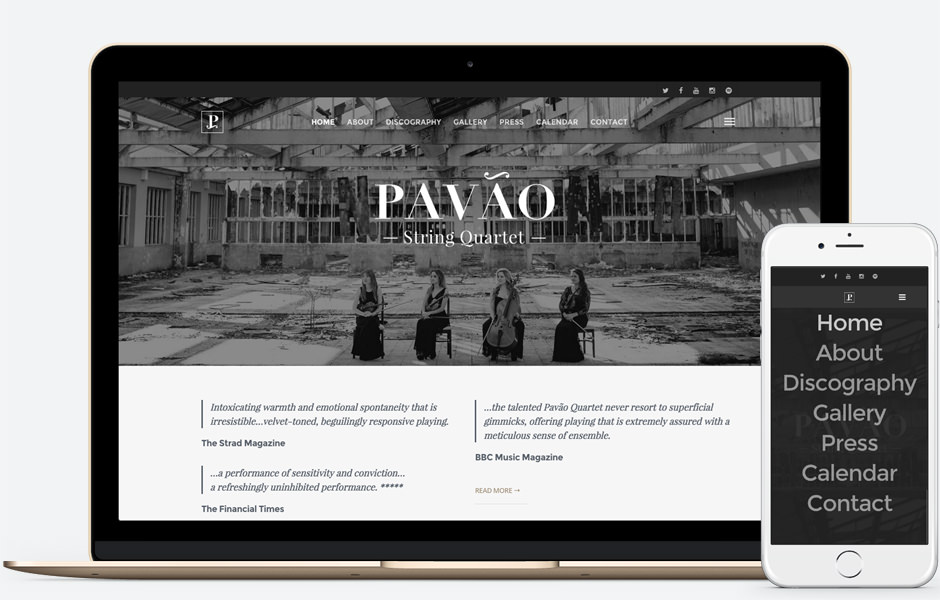 Web Design Responsivo | Pavão Quartet